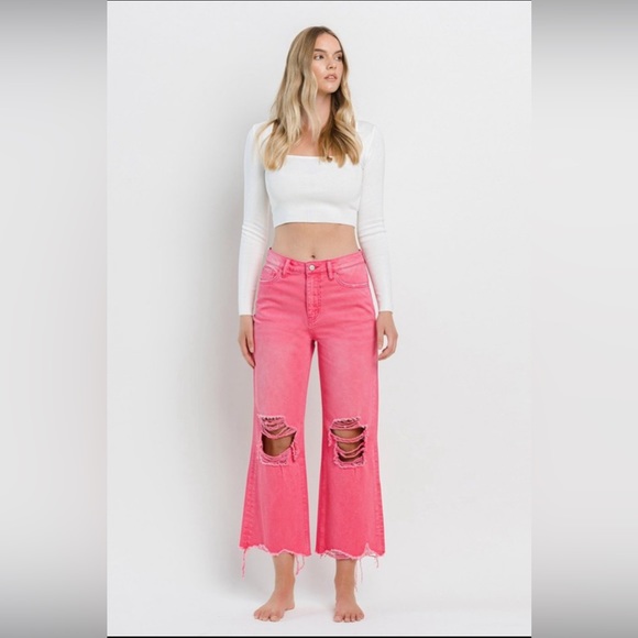 90’s Vintage Crop Flare Jeans - Picture 4 of 9